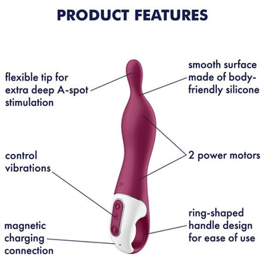 Stimolatore Punto A Satisfyer A-Mazing 1, Vibrazione Profonda e Waterproof